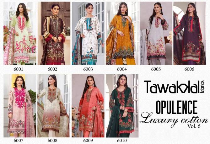 Tawakkal Opulence 6 Ethnic Wear Ready Made Luxury Pure Cotton Fancy Designer Collection